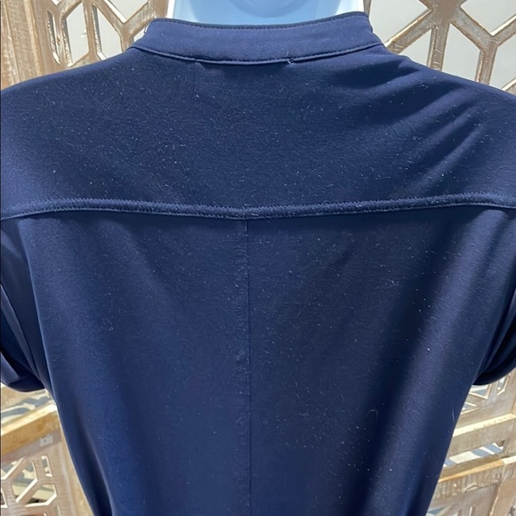 🎉HOST PICK 11.2025🎉Michael Kors Navy and Gold Button Down Maxi Dress Size XS - Picture 11 of 15